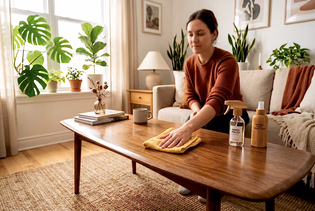 how to clean wood furniture​